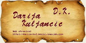 Darija Kuljančić vizit kartica